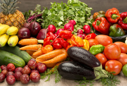 Composition de légumes et de fruits